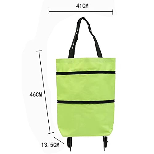 FVIWSJ Einkaufstrolley mit Rädern für Einkaufen oder Transportieren von Waren,Leichtgewichtig mit großer Tragfähigkeit… – Bild 3