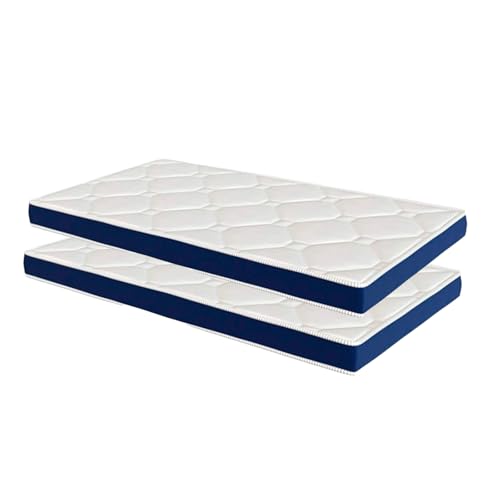 El almacén del colchón, Modelo Ten Pack de colchones Infantiles 10cm con núcleo HR ECOPUR, Ideal para Uso Ocasional, Camas supletorias y niños - Transpirable y Ligero (Pack 2-80 * 180)