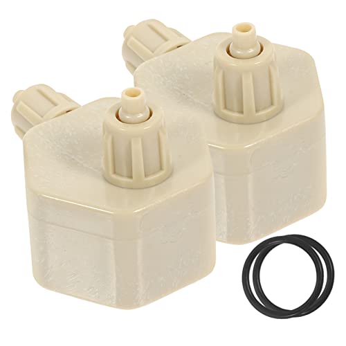 ROMISBABA 2個 クイックツイスト CO2 ボトルキャップ 水中 水槽ボトル 針 漏斗 シャワーラック DIYのボトルキャップ co2リアクターのボトルキャップ 水族館用品 Beige