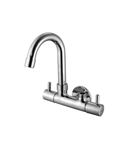 THOISEWELT Bathroom Faucet Tap Kitchen Tap with Hand Shower Outlate Swinging Spout Brass Baterial (SW-48-136)