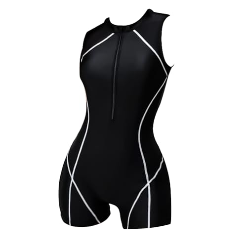 Oasisgalore One Piece Swimming Suits for Women,Black Tummy C...