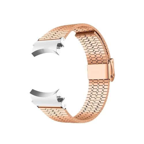 ���Ԃ̂Ȃ��~�ʏ��[�����X�e�����X�|�o���h�ɓK������Samsung Galaxy Watch 6Classic 47mm 43 6/5/4 40 44mm 5 Pro 45mm(Rose goldS,Galaxy watch 4 44mm)