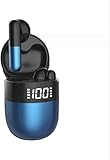 JNXIKOU Wireless Bluetooth Headphones in Ear Earphones Light-Weight Earbud,Touch Smart HD Digital Display Charging Pod Sport Headset,Built-in Mic for TV Smart Phone Laptop Computer Sports,Blue