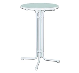 Mfg STT80M Biały Marmurkowy Stół Barowy 80 cm