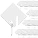 Uniclife Rack Key Tags Slotted with Snap Hook, White, 50 Pack