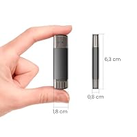 JOIOT USB Stick 32GB 3.0 USB C Stick 3.0 2 in 1 USB 3.0 Flash Drive OTG Speicherstick High Speed Flash Laufwerk Mini Flash Drive Kompatibel mit Android Handy Linux Laptop Schwarz - 1 Pack 3.0 – Ansicht 7