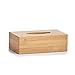 Zeller 25305 Kosmetiktücher-Box, Bamboo, L 27.5 x B 15.5 x H 8.5 cm, Natur