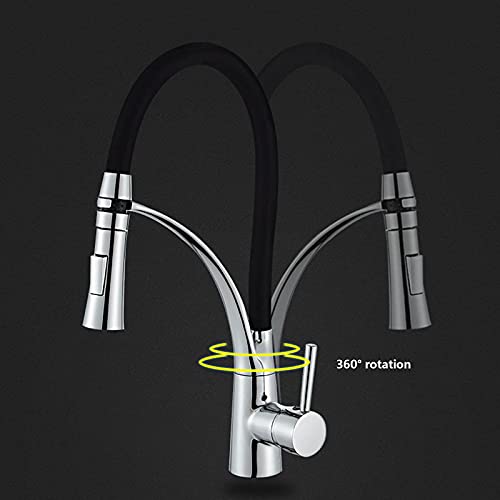 Robinet de cuisine extensible moderne pour en finir avec les éclaboussures
