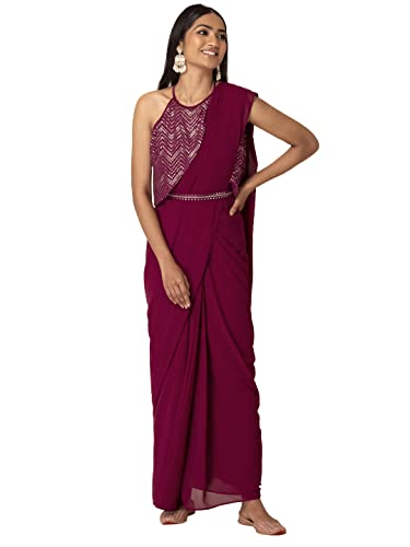 Image of Indya Women's Polyester Saree