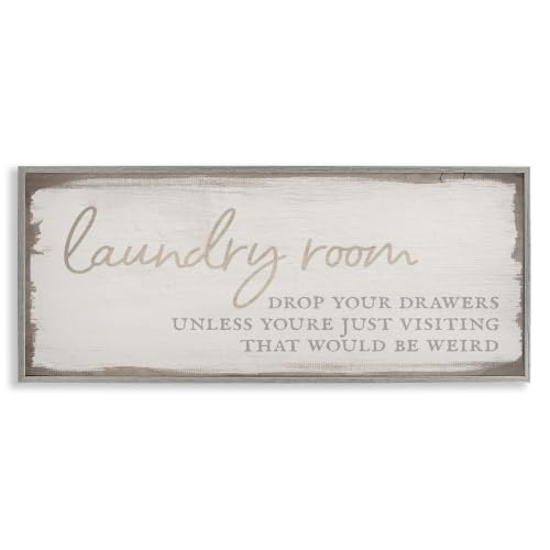 Laundry Room Drop Your Drawers, 10 x 24 Inch Framed Giclée Print