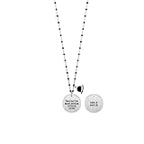 Kidult Damen-Halskette mit Anhänger in Form einer schwarzen Emaille und gravierter Medaille aus der Charlie Chaplin-Kollektion. Länge 80 cm Material Stahl und Emaille Farbe schwarz