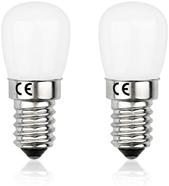 Bonlux 240V E14 Small Edison Screw Bulb Fridge Lamp 15W Halogen Replacement 1.5W SES Mini LED Bulb Cold White 6000K E14 LED Pygmy Lamp for Refrigerator/Microwave/Extractor Hood/Sewing Machine(2pcs)