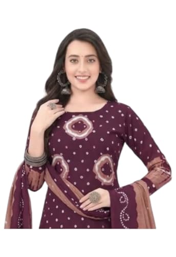 Image of Priyashi Women Unstiched Crepe dress materials | Crepe Salwar Suit for women with dupatta | suit material for women unstitched
