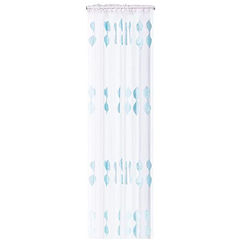 XZXCVN Cortina Anti Mosquitos de Voile Transparente, Suave y Ligera, 1x2.5m, Decoración para Salón y Ventanas - Protección contra Mosquitos, Reducción de Ruido, Ambiente Privado y (Azul)