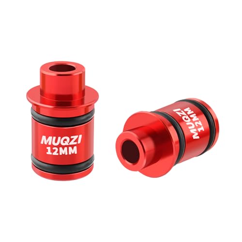 Mountain Bike Thru-Axle to Quick Release Hub Converter Adapter - 12mm/15mm to 9mm Conversion Kit, Compatible with Standard QR Forks and Frames (Red,12 to 9mm)