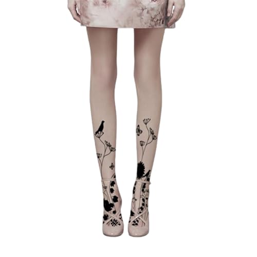 Women's Patterned Tights with Tattoo Designs Fashion Velvet Pantyhose Sheer Stockings - Main Image