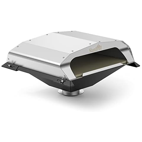 Stanbroil Wood Fired Pizza Oven Attachment Pizza Maker for Traeger, Pit Boss, Camp Chef, Green Mountain Grills, Z Grills, Smokin Brothers Pellet Grills, Silver Cover