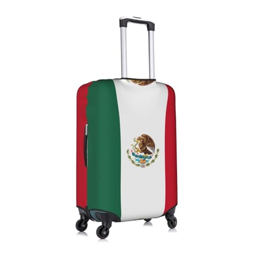 Flag Of Mexico Print Travel Elastic Suitcase Luggage Baggage Cover Protector, Washable And Anti-Scratch3
