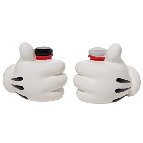 Enesco Disney Ceramics Mickey Mouse Hands Sculpted Salt And Pepper Shaker Set, 3.54 Inch, Multicolor #TOP1