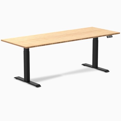Desky Dual Light Bamboo Electric Standing Desk