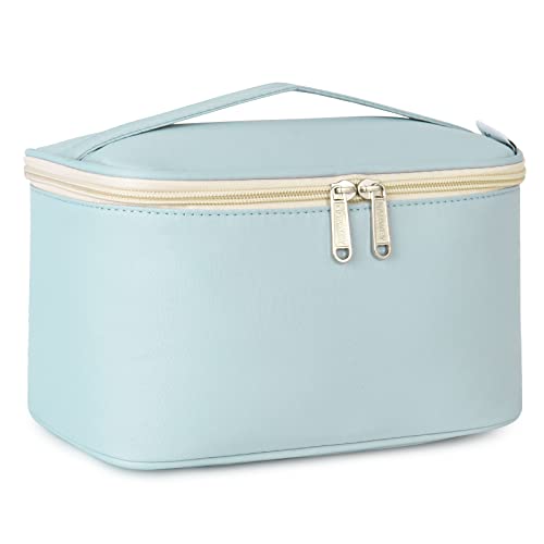 Bolsa de maquillaje de viaje grande bolsa de maquillaje bolsa de maquillaje organizador para mujeres y niñas, azul verde, small, Bolsa cosmética Cover