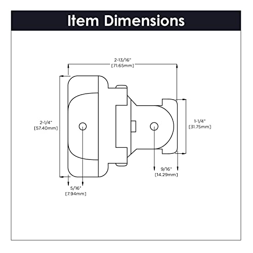 Hickory Hardware P5312-Bi Double Demountable Hinge, Black Iron #TOP17