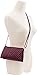 B BRENTANO Vegan Leather Multi-Pocket Crossbody Purse/Clutch with Card Slots, Removable Wristlet & Adjustable Shoulder Strap (Chevron Embroidered Merlot)