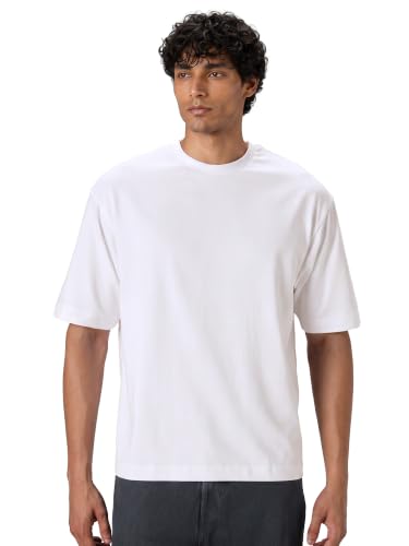 Image of XYXX Solid Boxy Oversized Roundneck Tshirt for Men
