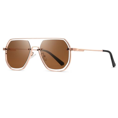 Lunettes de soleil homme carrées pour éviter l'éblouissement au volant en métal