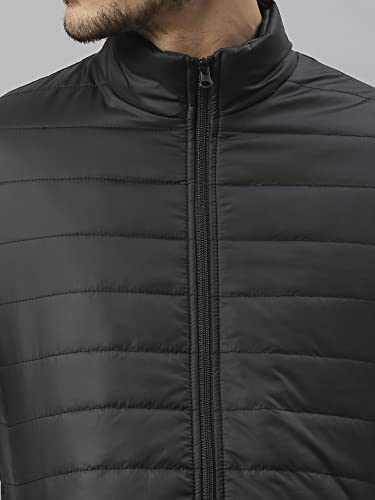 Image of Dennis Lingo Men's Solid Long-Sleeve Regular Fit Puffer Jacket - Waterproof, Lightweight, Casual Winterwear for Men
