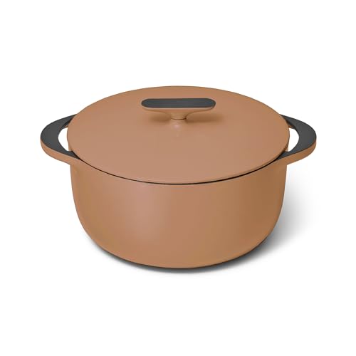 Caraway Enameled Dutch Oven - 6.5 qt Cast Iron Dutch Oven With Lid - 3 Layer Enamel Coating - No Seasoning Required - Compatible With All Stovetops - Oven Safe - No Forever Chemicals - Rust