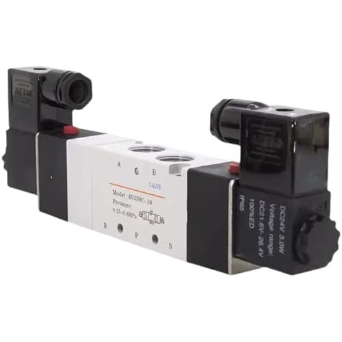 Vanne pneumatique 4V330C-10 220V alternative pour circuit air comprimé 5 voies