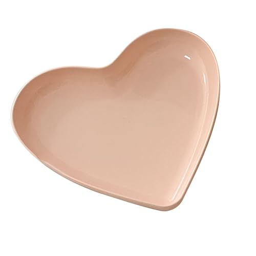 Plato para cenas de plástico forma corazón 5 unidades miniatura 4