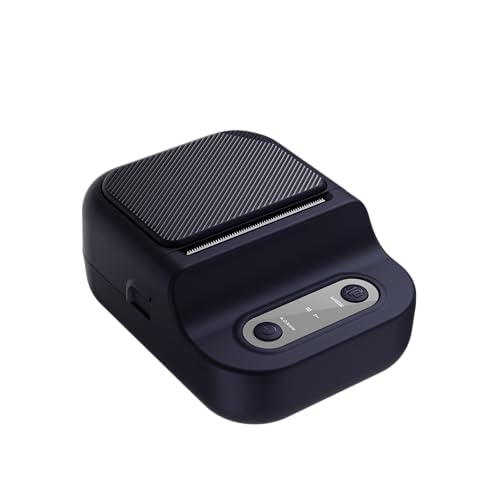 Image of Label Printer, Desktop Portable Printer, inkless Thermal Compact Printer, Connects to Smartphones and Computers, can Apply Quick-Adhesive Labels, Suitable for Homes, Offices, Factories. (Black)