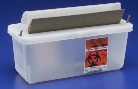 Covidien In-Room Multi-purpose Sharps Container - 85121CS - 5 Quart, Clear, 20 Each / Case