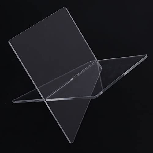 Omabeta Suporte de leitura de livros, transparente, elegante, à prova de corrosão, robusto, para exi