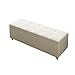 Produktbild Rechteckige Bed Ende Hocker Einfach Fuß Garderobe Gewebe-Sofa Ändern Schuh Hocker Flip Speicherfunktion +++ (Color : Creamy-White, Size : 80x40x40cm)