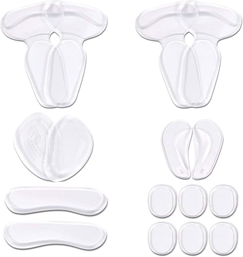 URAQT 16 Coussinets de Talon Haut, Protege Talon Chaussure, Empiècements de Doublure de Talon, Coussins de Talon Antidérapants, Semelles de Chaussure de Pied, semelles chaussures trop grandes