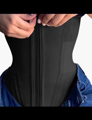 SHAPSHE Waist Trainer for Women Tummy Control Workout Waist Cincher Corset Shapewear Postpartum Body Shaper with Zipper Hook3
