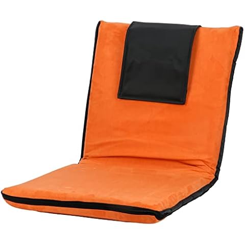 EUROSAKURA Bodenstuhl mit Verstellbarer Hoher Rückenlehne, Gepolstert Bodensessel, Faltbar Bodenkissen, Bodensofa Waschbar, Meditationsstuhl für Haus oder Büro Cover