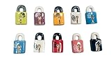 DESIGN UNIQUE: Chaque fève représente un petit cadenas décoratif avec une clé dorée, disponible en différentes teintes pastel et vives