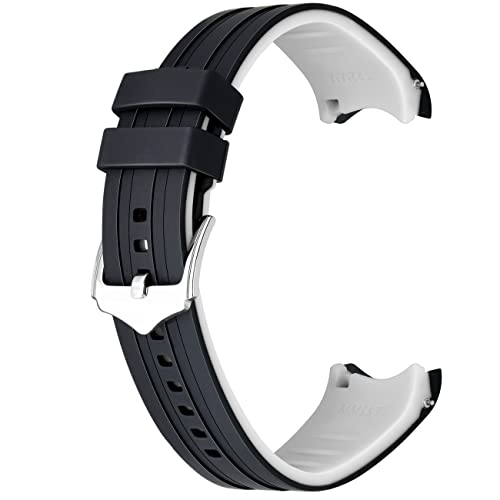 Bracelet montre silicone Kaitian bicolore 22mm 20mm 18mm souple à dégagement rapide