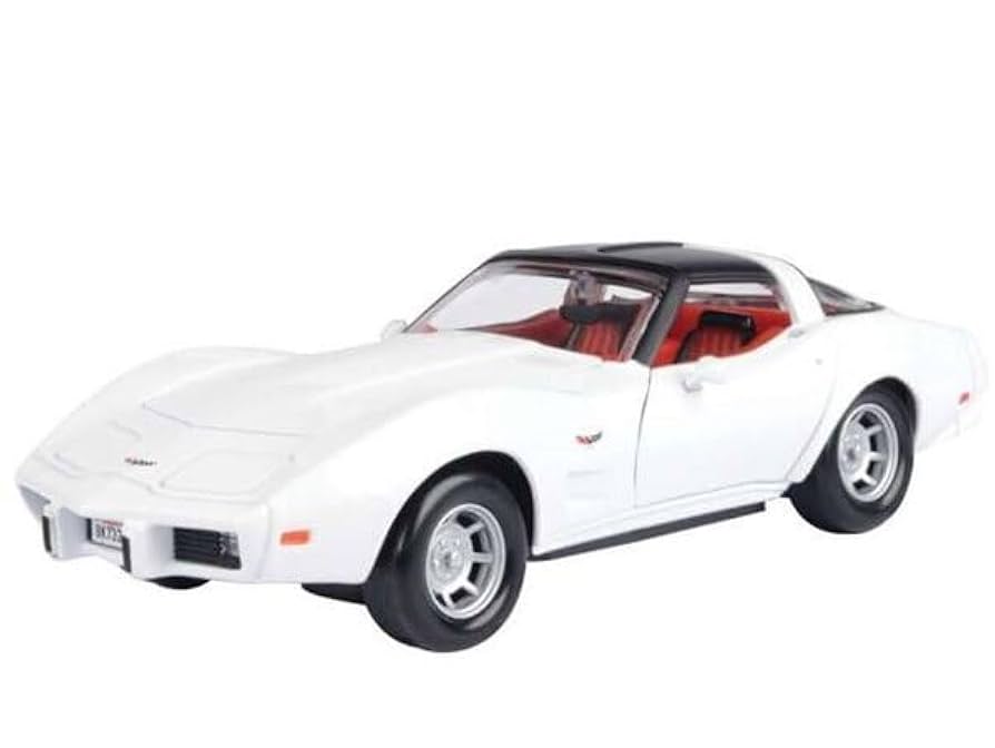 Amazon.com: 1979 Chevy Corvette C3 White with Black Top and