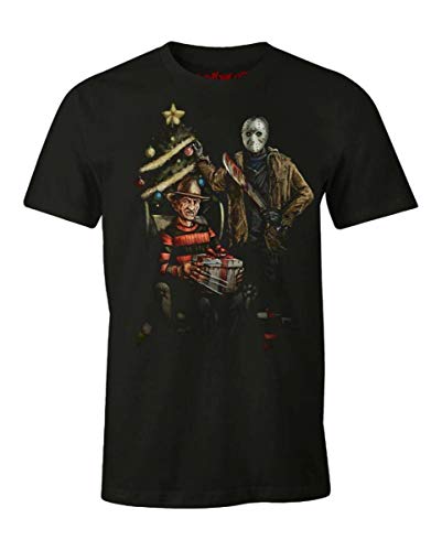 Horror-Shop Camiseta De Navidad De Freddy Y Jason S