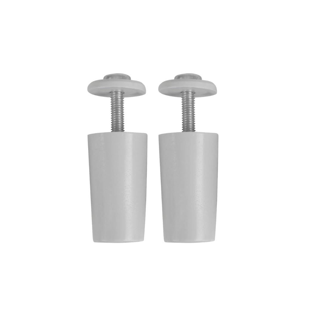 Amig Gray – Pack Of 2 Roller Shutter Stoppers Made Of Grey Plastic, Dampers With M5 Rust-Proof Screw And Outer Washer, Heat-Resistant, Length: 40 Mm
