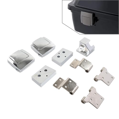 Rbanna1 2 Pcs Aluminum + ABS Saddle Bags Accessories Rear Trunk Latches Spacers Chrome and Silver For Harley Electra Glide Classic - FLHTC 1987-2005 miniatura 2