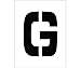 STENCIL, LETTER G, 8" (3 Pack)