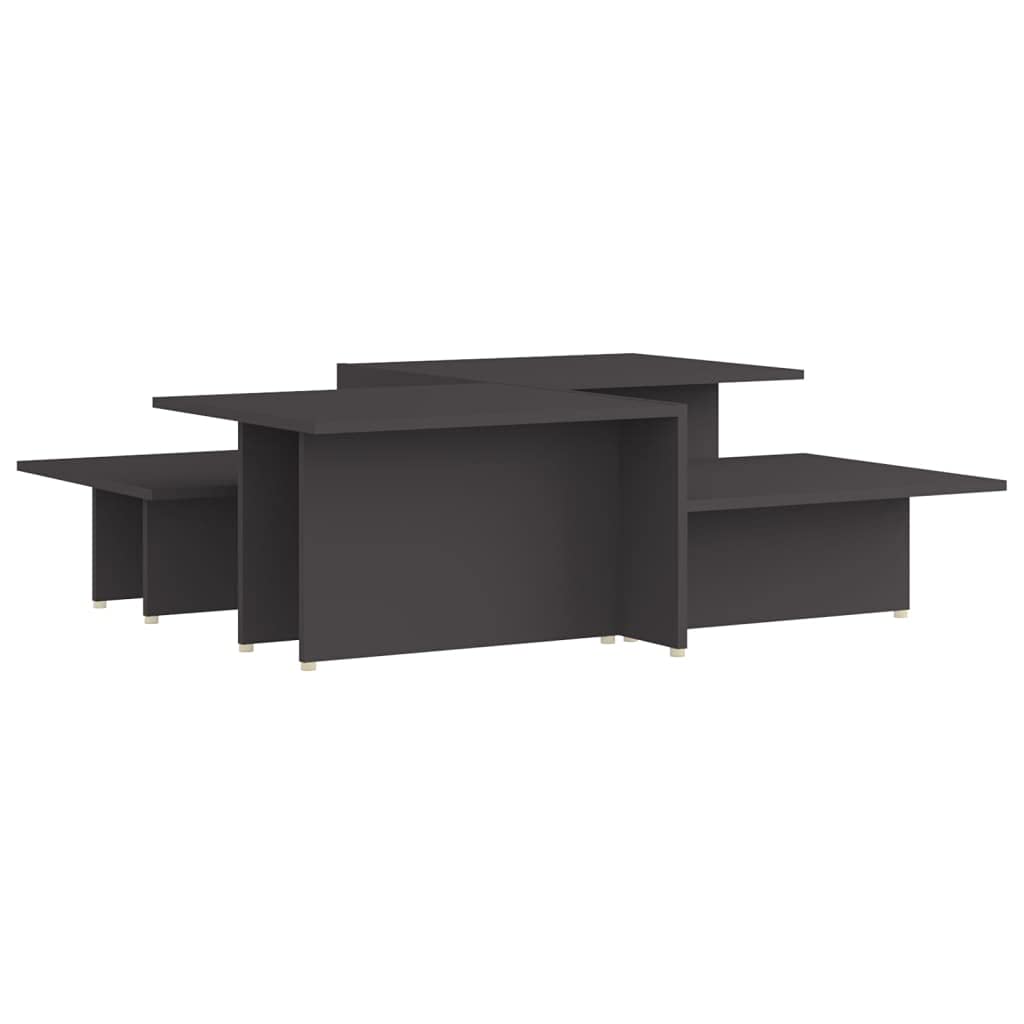 Set di 2 tavolini da salotto moderni, 111,5 x 50 x 33 cm, in legno, con 2 ripiani, per soggiorno e ufficio, stabili e facili da pulire