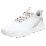 TEOHRW Mens Wide Golf Shoes Spikeless Waterproof Lightweight Outdoor Golf Sport Training Sneakers Grey