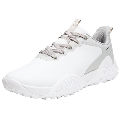 TEOHRW Mens Wide Spikeless Golf Shoes